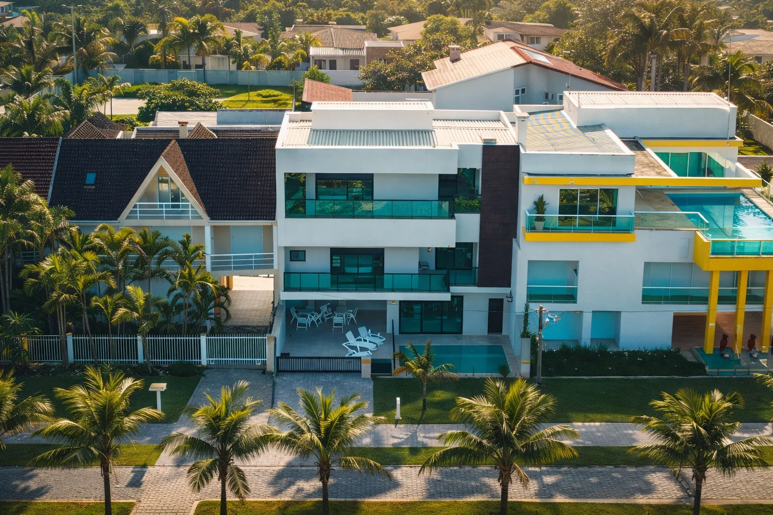 Vista a partir do pavimento social